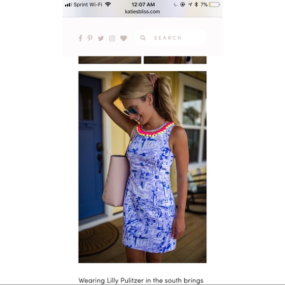 NWT Lilly Pulitzer Mila Shift Lilac Rock the Dock - Picture 7 of 8